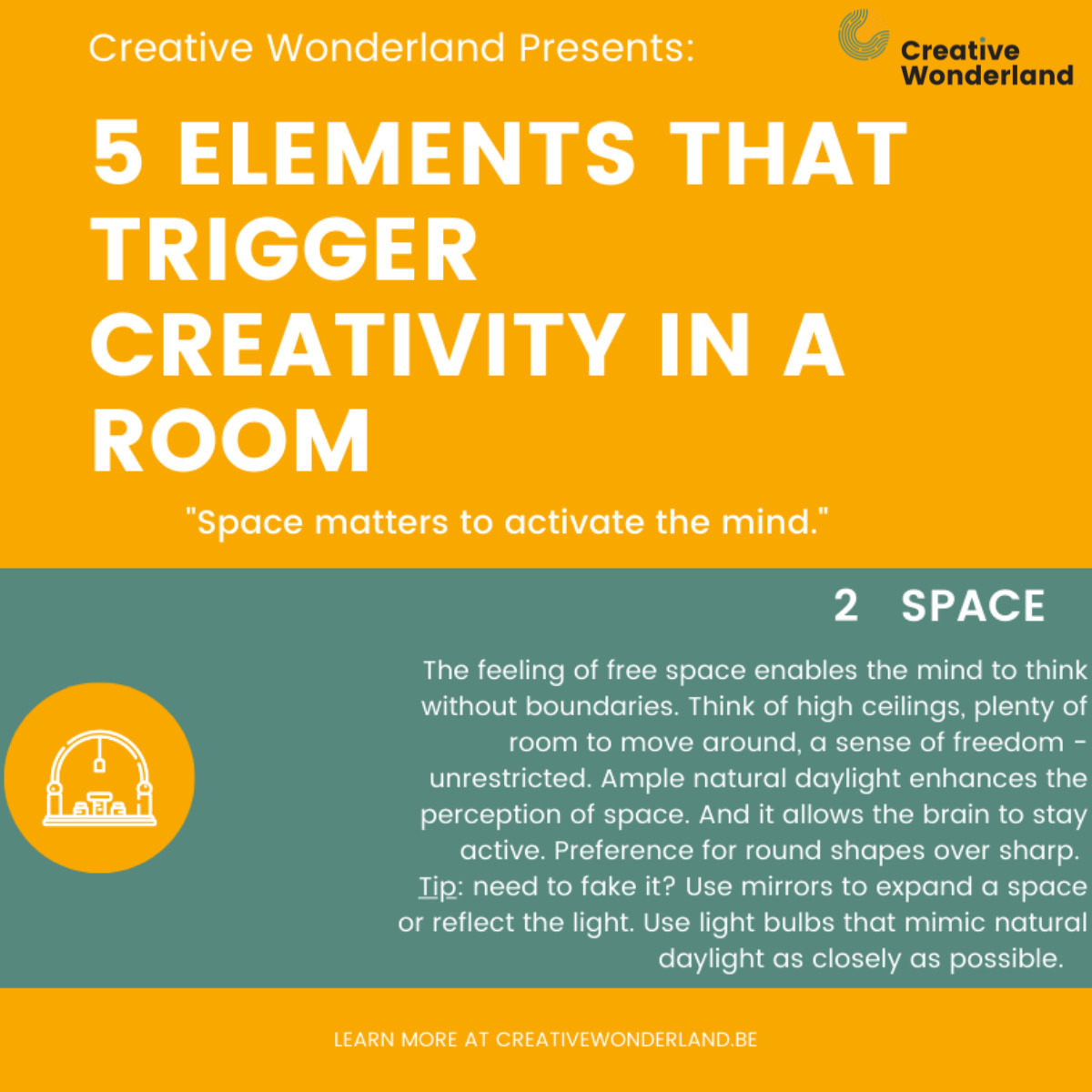 De creatieve ruimte zelf als stimulans van creatief denken